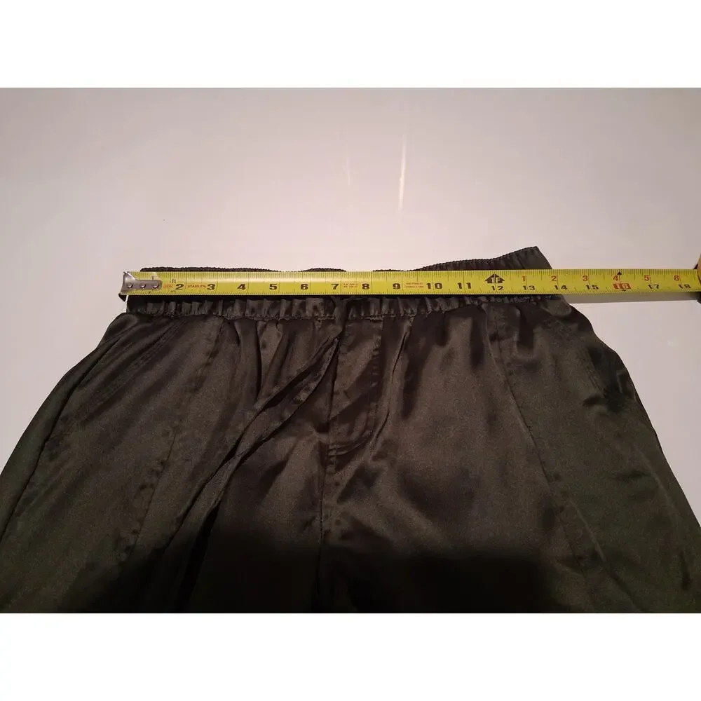 INC International Concepts Satin Cargo Jogger Pants Women’s Small Olive Green